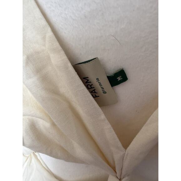 Farm Rio Knotted Cut Out Linen Blend Midi Dress M - Picture 8 of 11